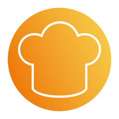 Isolated chefs hat block style icon vector design