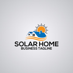 Solar Home Energy Logo Template.