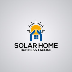Solar Home Energy Logo Template.