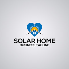 Solar Home Energy Logo Template.
