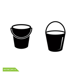 Bucket icon vector logo design template