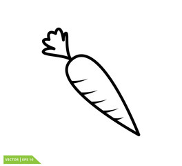 Carrot icon vector logo design template