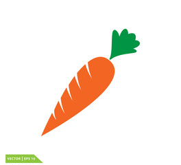 Carrot icon vector logo design template