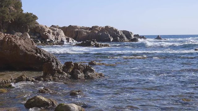 Beautiful seascape of Spanich Costa Brava in Catalonia