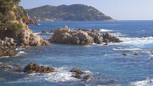 Beautiful seascape of Spanich Costa Brava in Catalonia