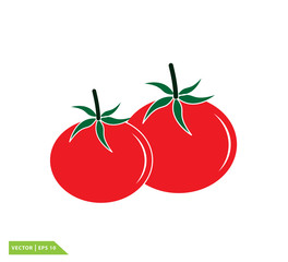Tomato icon vector logo design template
