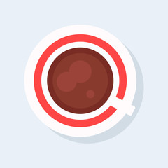 Cup of coffee. Coffee Poster Advertisement. Vector illustration. 