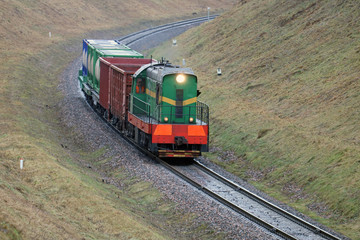 Obraz premium shunting diesel locomotive
