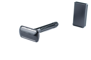 Shaving machine isolated on white background.Razor.Copy space