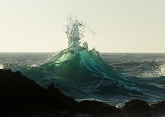 Huge wave at sunrise, Byron Bay Australia