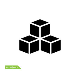 Cube icon vector logo design template