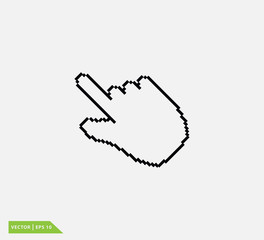 Cursor icon vector logo design template