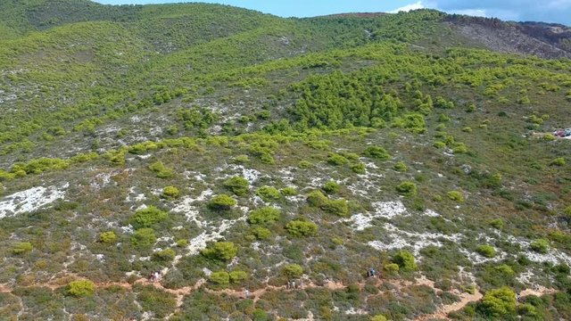 Zakintos Greece mountainous region dotted with forestry