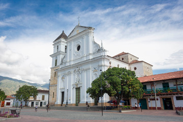 Santa fe de Antioquia, Antioquia / Colombia. January 21 2018. The Cathedral of Santa Fe de Antioquia, is a cathedral church of Catholic cult dedicated to the Virgin Mary.