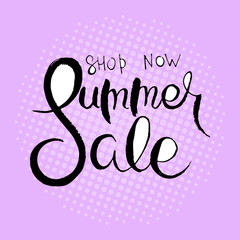 Hand lettering grunge card with textured handcrafted doodle letters in retro style