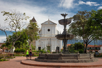 Santa fe de Antioquia, Antioquia / Colombia. January 21 2018. The Cathedral of Santa Fe de...