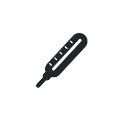 medical instrument thermometer, silhouette style icon