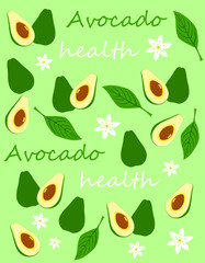 avocado collection, vector art