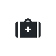 first aid kit medical, silhouette style icon