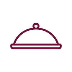 Isolated platter line style icon vector design