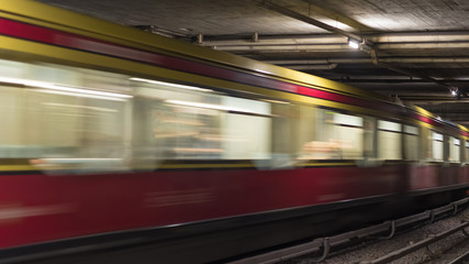 A tunnel of public transportation in berlin