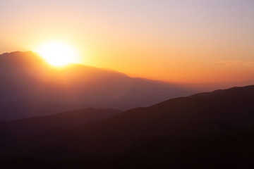 Fototapeta na wymiar Desert Mountains Sunset 2