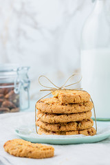 Galleta de pecanas con leche