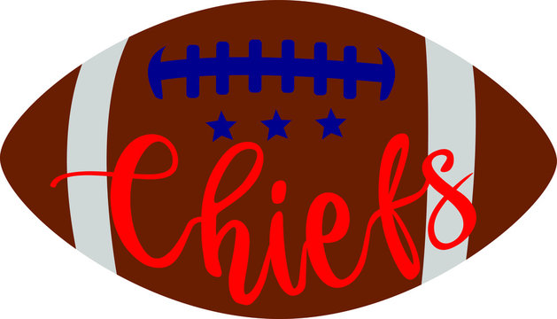 Chiefs Football On White Back Ground Vector