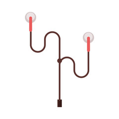 earphones wire audio device isolated icon