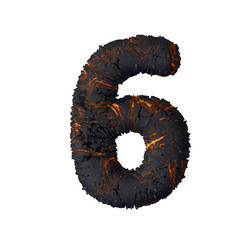 Lava Letter 3d illustration