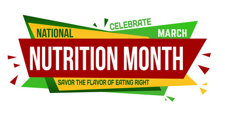 National nutrition month banner design
