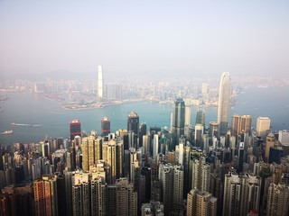 Skyline Hongkong bei Tag 