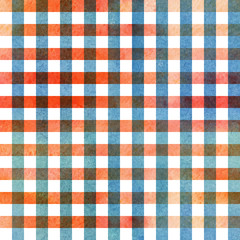 Seamless plaid repeated pattern with wide brushstrokes and stripes. Tartan style graphic background. Brush striped strokes grunge backdrop..