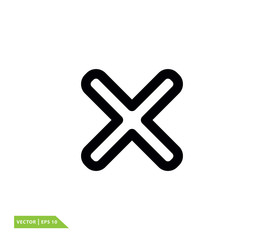 Obraz premium Delete icon vector sign logo template