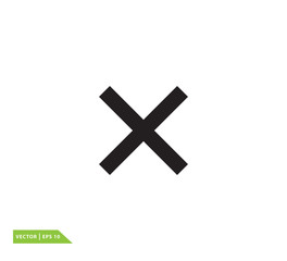 Delete icon vector sign logo template
