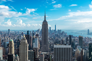 Fototapeta na wymiar Skyline of skyscrapers of Manhattan, New York City, USA