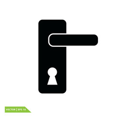 Door handle icon vector logo design template