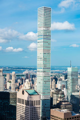 Skyline of skyscrapers of Manhattan, New York City, USA