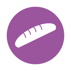 Isolated bakery bread block style icon vector design