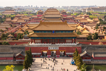 View over Forbidden City in Beijing, China,Beijing