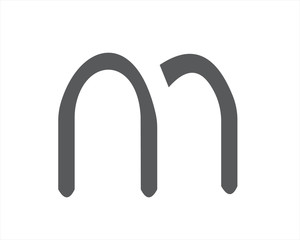 m initial creative logo letters and logo designs