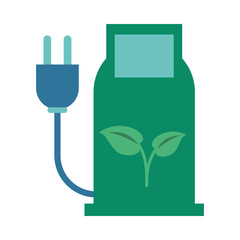 station service ecology isolated icon