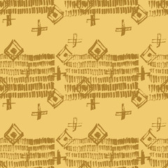 Tie Dye Japanese Geometric Shibori Seamless Pattern. Geo Wabi Sabi Traditional Kimono Print. Scribble Cartoon Doodle Craft Texture. Boho Tie Dye Ikat Batik. Scribble Craft Doodle Seamless Collage