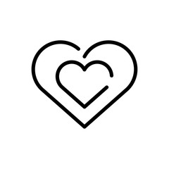 heart symbol, line style icon