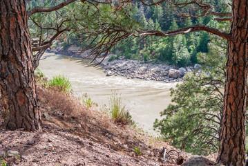 Majestic mountain river in Vancouver, Canada.