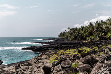 Tropical Island Coastline São Tomé e Príncipe Africa