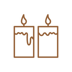 Isolated candles line style icon vector design