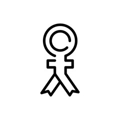 female gender symbol , line style icon