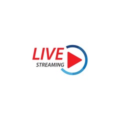 Live streaming play logo icon