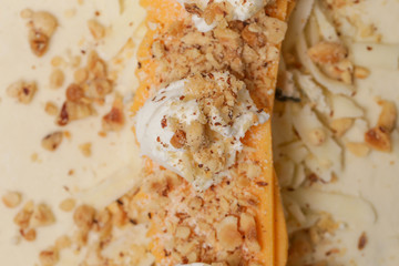 Process of making Italian appetizer stuffed bread, making of simple savory stuffed bread, serie of photos